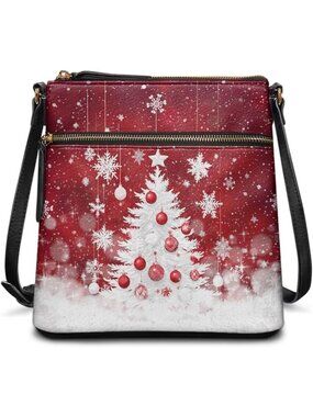 ❄️Women's Christmas Tree Crossbody Bag Leather Handbag Hobo SlingBag Large
